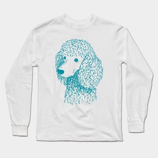 Poodle (Yellow and Teal) Long Sleeve T-Shirt